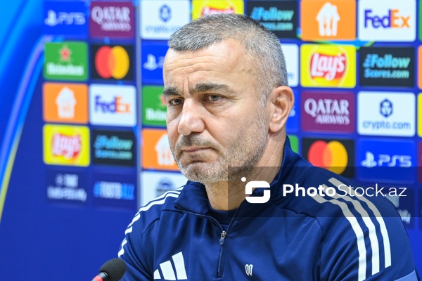 Qurban Qurbanov - "Qarabağ" futbol klubunun mətbuat konfransında