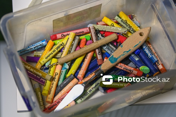 Qrataj texnikası ilə Vətən sevgisini təsvir edən rəssam Ləman Həsənzadə