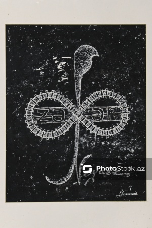 Qrataj texnikası ilə Vətən sevgisini təsvir edən rəssam Ləman Həsənzadə