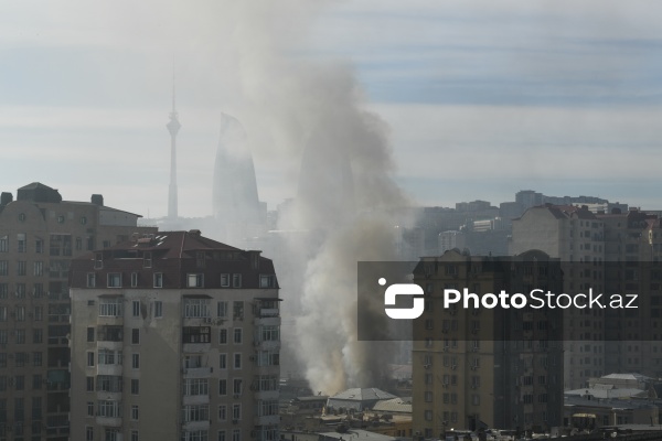 Bakının Lev Tolstoy küçəsində baş verən yanğın