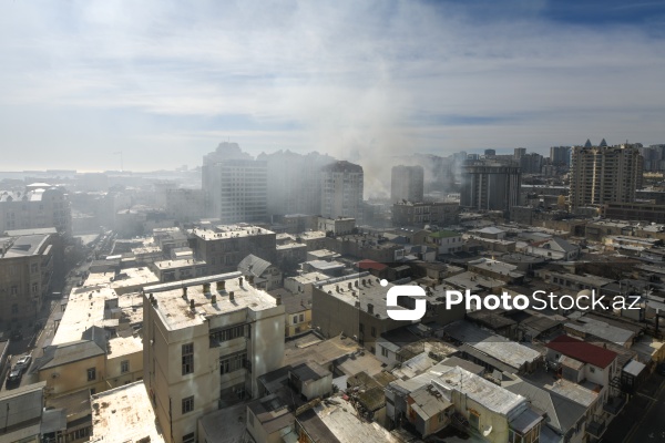 Bakının Lev Tolstoy küçəsində baş verən yanğın