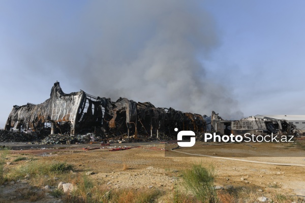 “Sədərək” ticarət mərkəzindəki yanğın məhdudlaşdırılıb