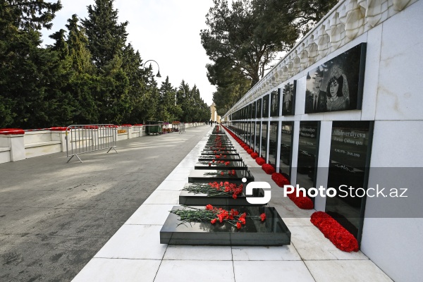 Şəhidlər xiyabanında 20 Yanvar faciəsinin ildönümü ilə bağlı aparılan hazırlıq işləri