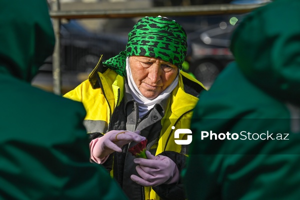 Şəhidlər xiyabanında 20 Yanvar faciəsinin ildönümü ilə bağlı aparılan hazırlıq işləri