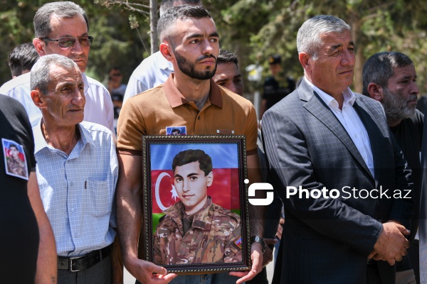 Birinci Qarabağ müharibəsində itkin düşmüş şəhid Elman Cavadovun dəfn mərasimi