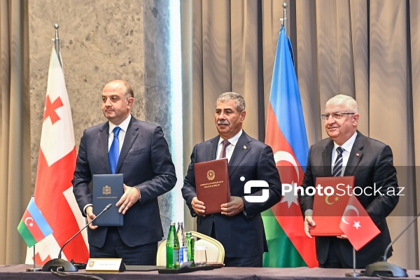 Şuşada keçirilən Azərbaycan, Türkiyə və Gürcüstan müdafiə nazirlərinin üçtərəfli görüşü