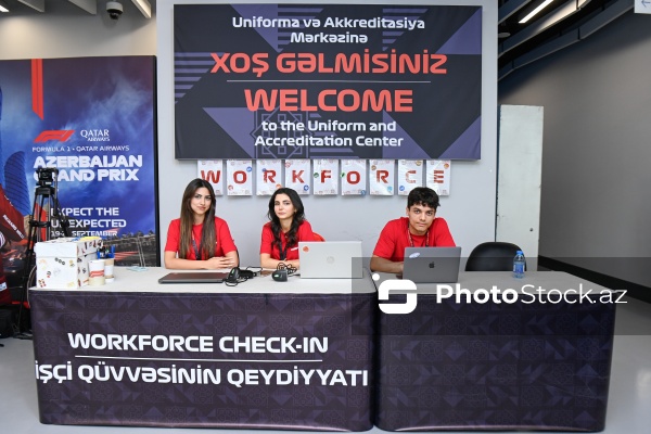 "Formula 1" üzrə Azərbaycan Qran-prisi üçün fəaliyyətə başlayan Uniforma və Akkreditasiya Mərkəzi