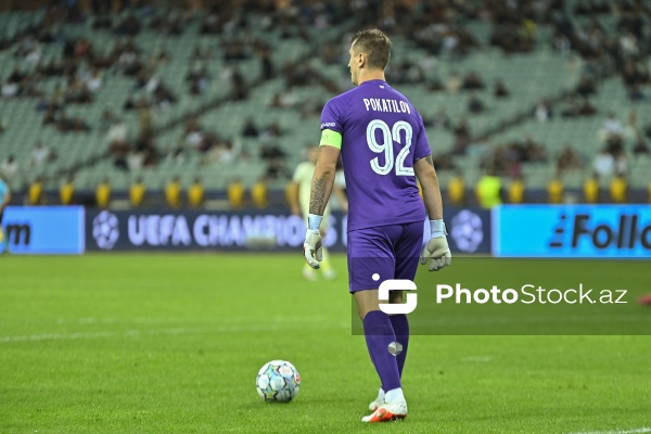 Stas Pokatilov - UEFA Çempionlar Liqasının əsas mərhələsinin "Sabah" - "Slaviya" oyununda