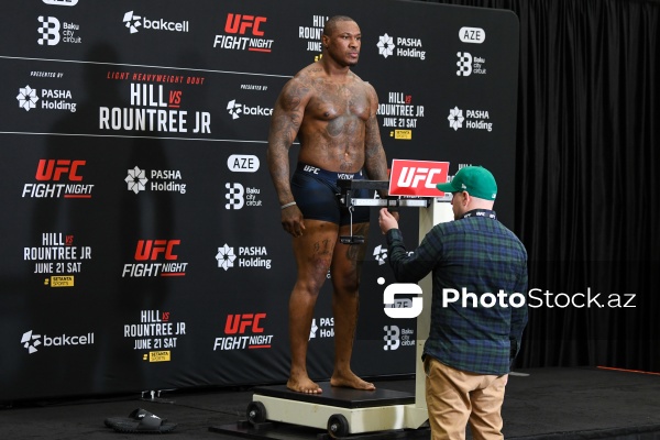"UFC Baku Fight Night"da oktaqona çıxacaq idmançıların rəsmi çəkiölçmə mərasimi