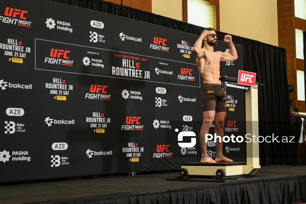 "UFC Baku Fight Night"da oktaqona çıxacaq idmançıların rəsmi çəkiölçmə mərasimi