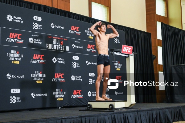 "UFC Baku Fight Night"da oktaqona çıxacaq idmançıların rəsmi çəkiölçmə mərasimi
