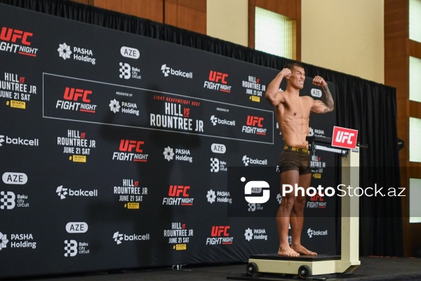 "UFC Baku Fight Night"da oktaqona çıxacaq idmançıların rəsmi çəkiölçmə mərasimi