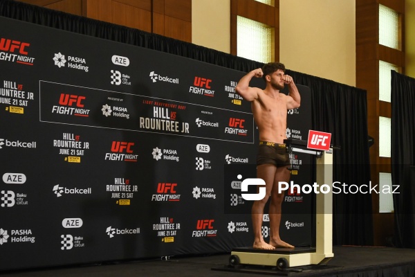 "UFC Baku Fight Night"da oktaqona çıxacaq idmançıların rəsmi çəkiölçmə mərasimi