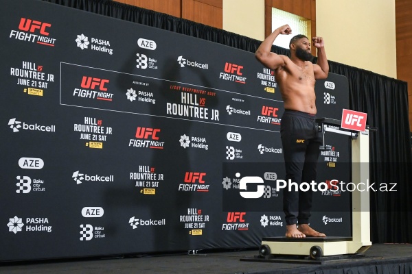 "UFC Baku Fight Night"da oktaqona çıxacaq idmançıların rəsmi çəkiölçmə mərasimi