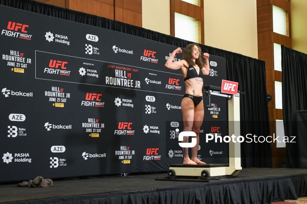 "UFC Baku Fight Night"da oktaqona çıxacaq idmançıların rəsmi çəkiölçmə mərasimi