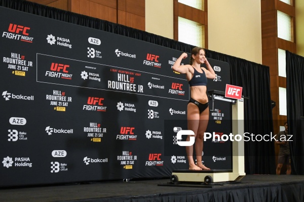 "UFC Baku Fight Night"da oktaqona çıxacaq idmançıların rəsmi çəkiölçmə mərasimi