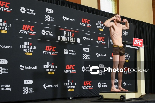 "UFC Baku Fight Night"da oktaqona çıxacaq idmançıların rəsmi çəkiölçmə mərasimi