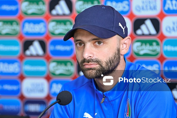 Azərbaycan millisinin Ukrayna millisinə qarşı oyunundan öncəki mətbuat konfransı