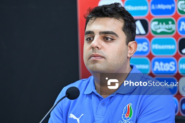 Azərbaycan millisinin Ukrayna millisinə qarşı oyunundan öncəki mətbuat konfransı