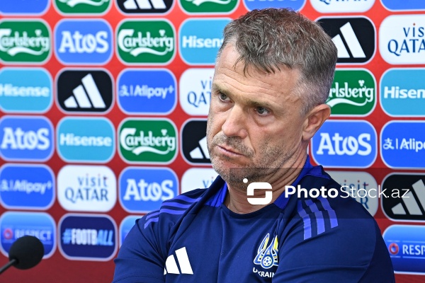 Ukrayna millisinin baş məşqçisi Sergey Rebrovun mətbuat konfransı