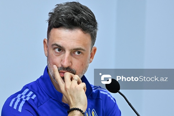 Ukrayna millisinin baş məşqçisi Sergey Rebrovun mətbuat konfransı