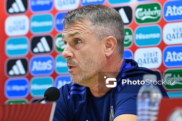 Ukrayna millisinin baş məşqçisi Sergey Rebrovun mətbuat konfransı