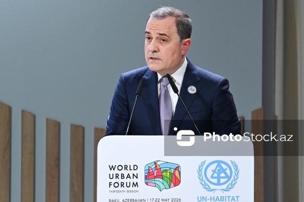 Ceyhun Bayramov - "Bağlantının mərkəzində şəhərlər: şəhər yenidənqurması və regional əməkdaşlıq" mövzusunda tədbirdə