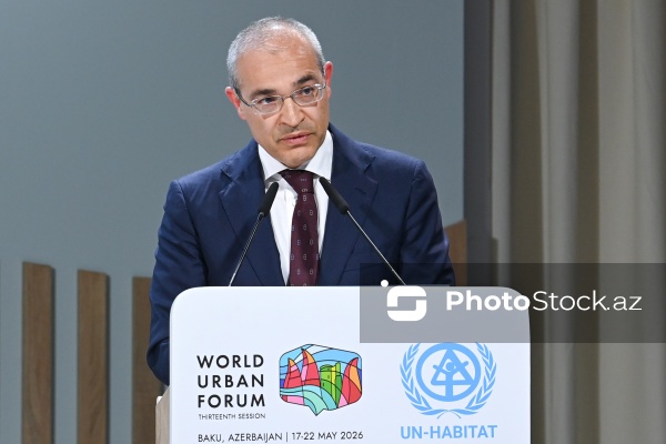 Mikayıl Cabbarov - "Bağlantının mərkəzində şəhərlər: şəhər yenidənqurması və regional əməkdaşlıq" mövzusunda tədbirdə
