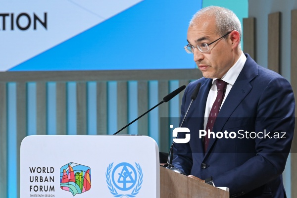 Mikayıl Cabbarov - "Bağlantının mərkəzində şəhərlər: şəhər yenidənqurması və regional əməkdaşlıq" mövzusunda tədbirdə