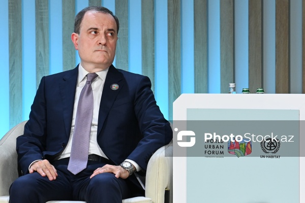 Ceyhun Bayramov - "Bağlantının mərkəzində şəhərlər: şəhər yenidənqurması və regional əməkdaşlıq" mövzusunda tədbirdə