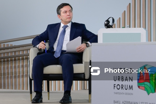 Yalçın Rəfiyev - "Böhranların bərpası və yenidənqurulmasının mərkəzində mənzil təminatı" adlı sessiyada
