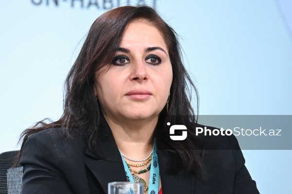 Rania Şarşar - “Münaqişə və həssas şəraitdə şəhərsalma məsələlərində həllər vasitəsilə sülhə əsaslanan iqlim fəaliyyəti” mövzusunda tədbirdə