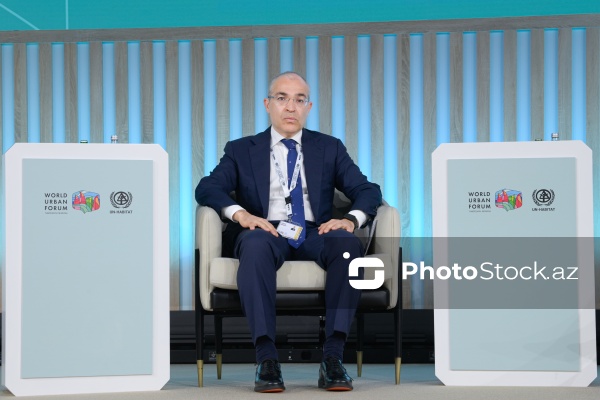 Mikayıl Cabbarov - "Qeyri-rəsmi yaşayış məntəqələrinin və gecəqonduların transformasiyası: dünya üçün mənzil təminatı" adlı dialoq sessiyasında
