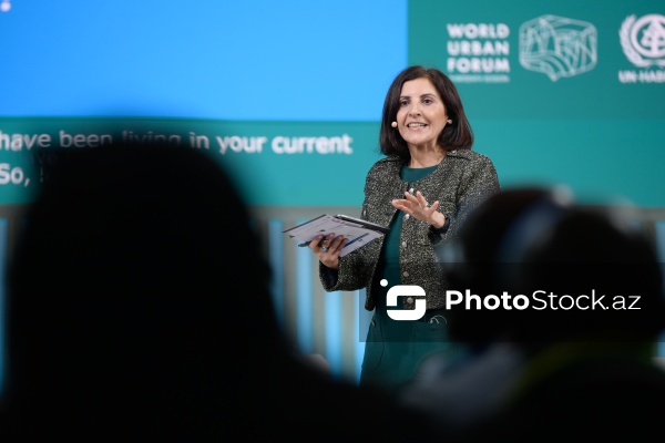 Nazanin Moşiri - "Qeyri-rəsmi yaşayış məntəqələrinin və gecəqonduların transformasiyası: dünya üçün mənzil təminatı" adlı dialoq sessiyasında