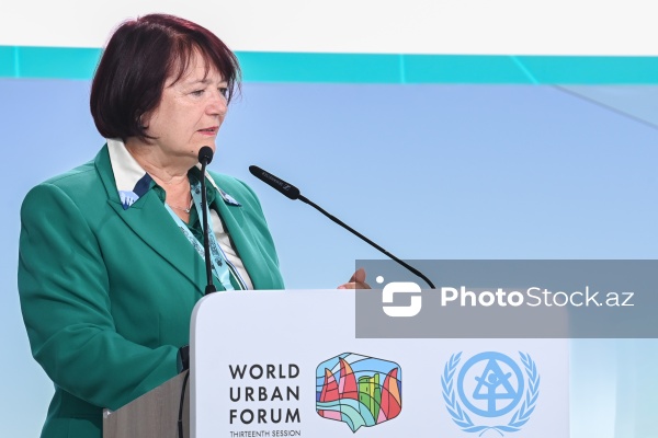 Vesna Kolar Planinşiç - "Şəhərsalmada iqlim hədəflərinə nail olmaq üçün Strateji Ətraf Mühitin Qiymətləndirilməsi vasitə kimi" mövzusunda sessiyada