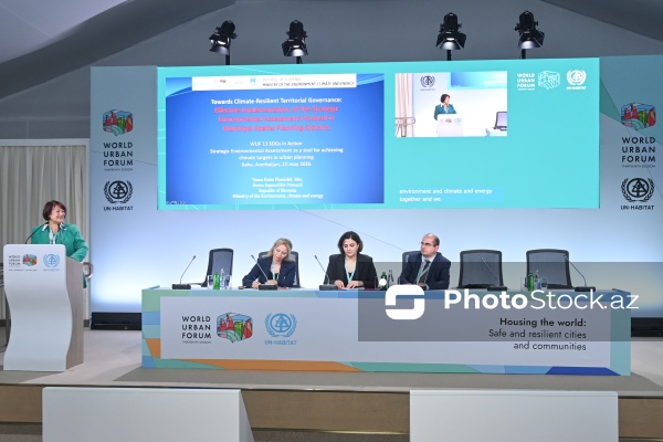 WUF13 çərçivəsində keçirilən "Şəhərsalmada iqlim hədəflərinə nail olmaq üçün Strateji Ətraf Mühitin Qiymətləndirilməsi vasitə kimi" mövzusunda sessiya