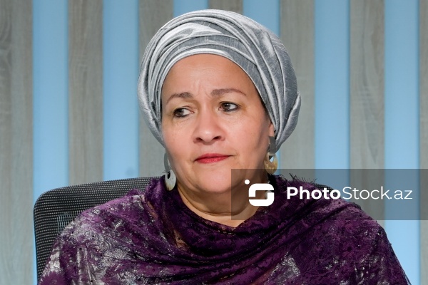 Amina Mohammed - WUF13-ün yekunlarına həsr olunmuş mətbuat konfransında