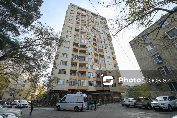 Yasamaldakı binada baş verən yanğından son görüntülər