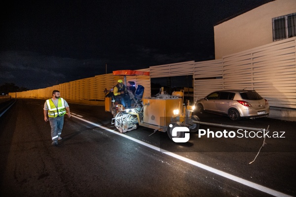 Küçə və prospektlərdə yol nişanlanma xətlərinin çəkilməsi və yenilənməsi