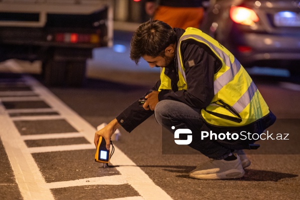 Küçə və prospektlərdə yol nişanlanma xətlərinin çəkilməsi və yenilənməsi