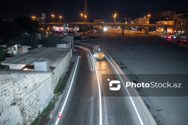 Küçə və prospektlərdə yol nişanlanma xətlərinin çəkilməsi və yenilənməsi