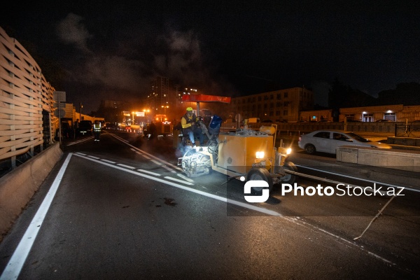 Küçə və prospektlərdə yol nişanlanma xətlərinin çəkilməsi və yenilənməsi