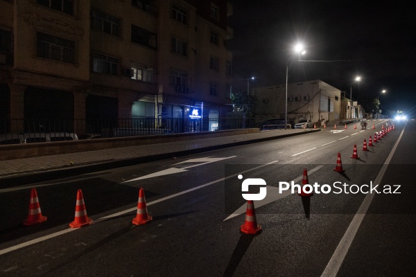 Küçə və prospektlərdə yol nişanlanma xətlərinin çəkilməsi və yenilənməsi